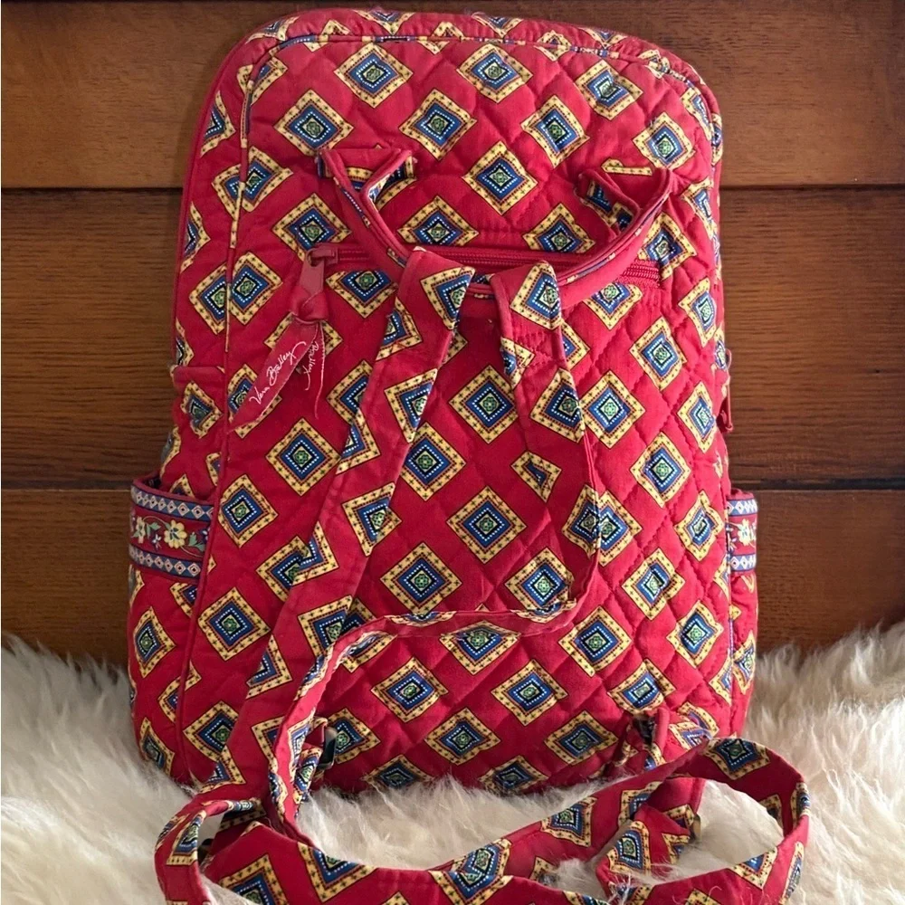 Vera Bradley ‘Bancroft Flowering Paisley Goji Berry’ Mini Backpack